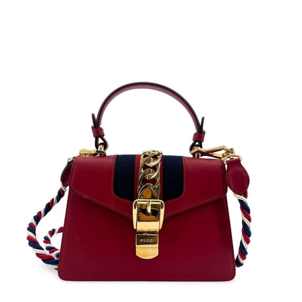 Gucci Sylvie Mini Top Handle Bag Red